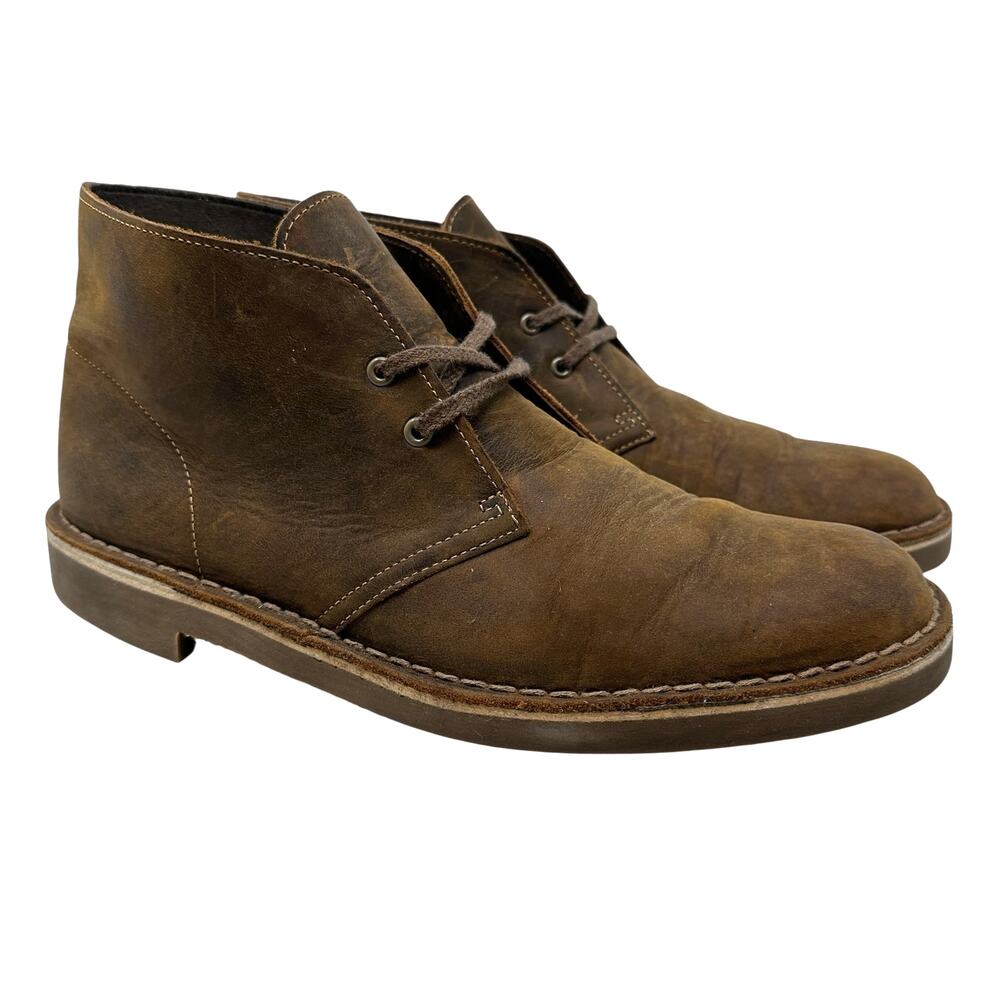 Clarks Men's Bushacre 2 Chukka Boots Brown Leather Size US 9‎